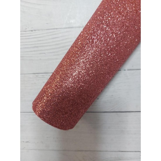 Глиттерный фоамиран 2 мм  20*30 см пыльная роза, цена за лист